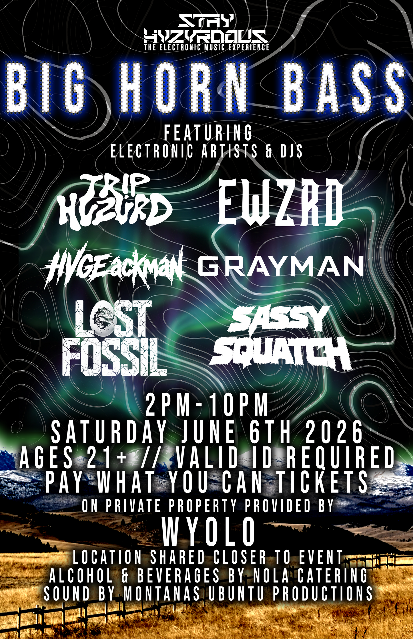 BIG HORN BASS 2026 - PAY WHAT YOU CAN TICKET - 21+ EVENT