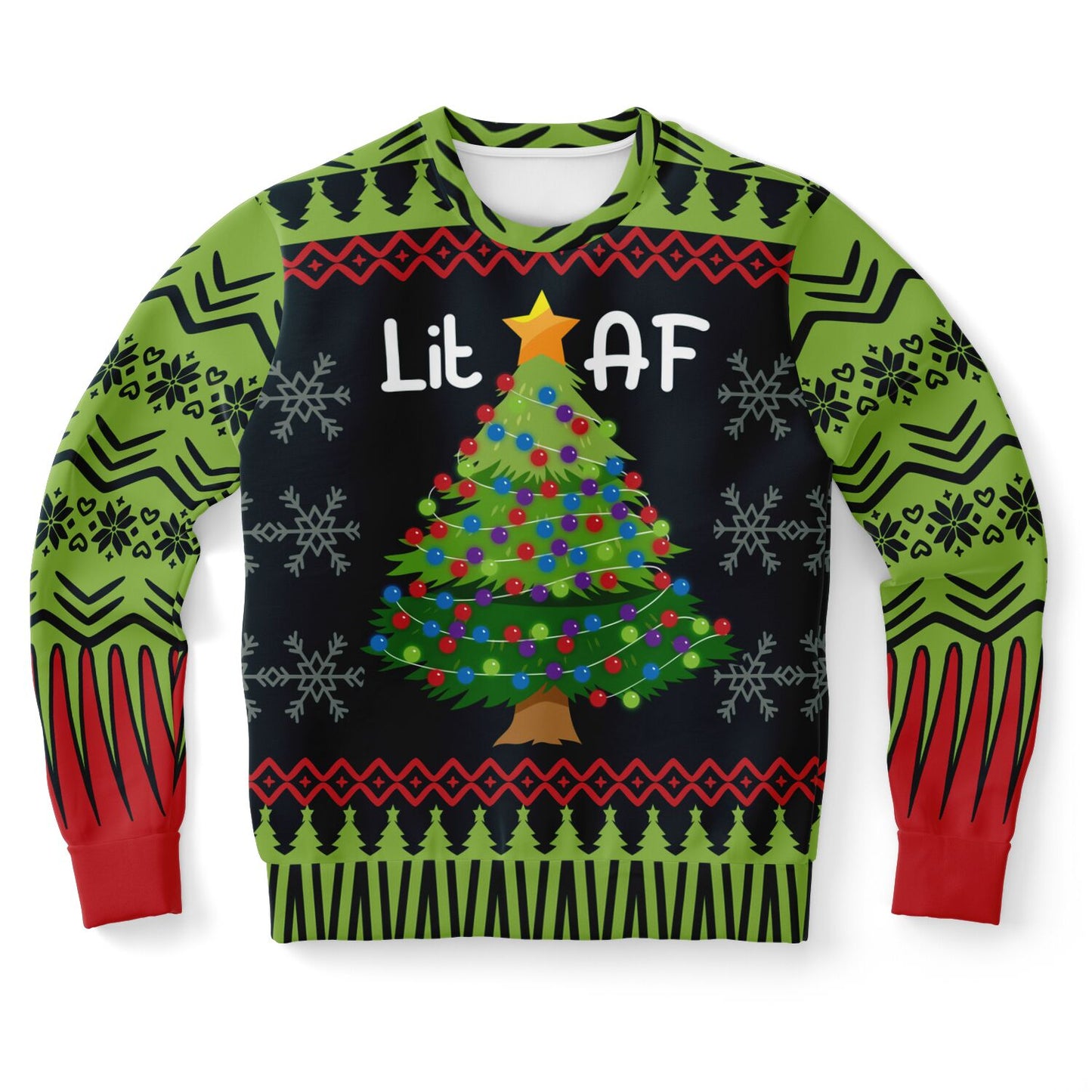 Lit AF Christmas Tree Sweatshirt