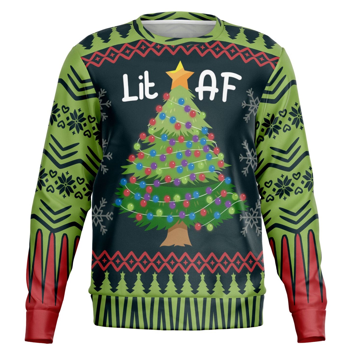 Lit AF Christmas Tree Sweatshirt