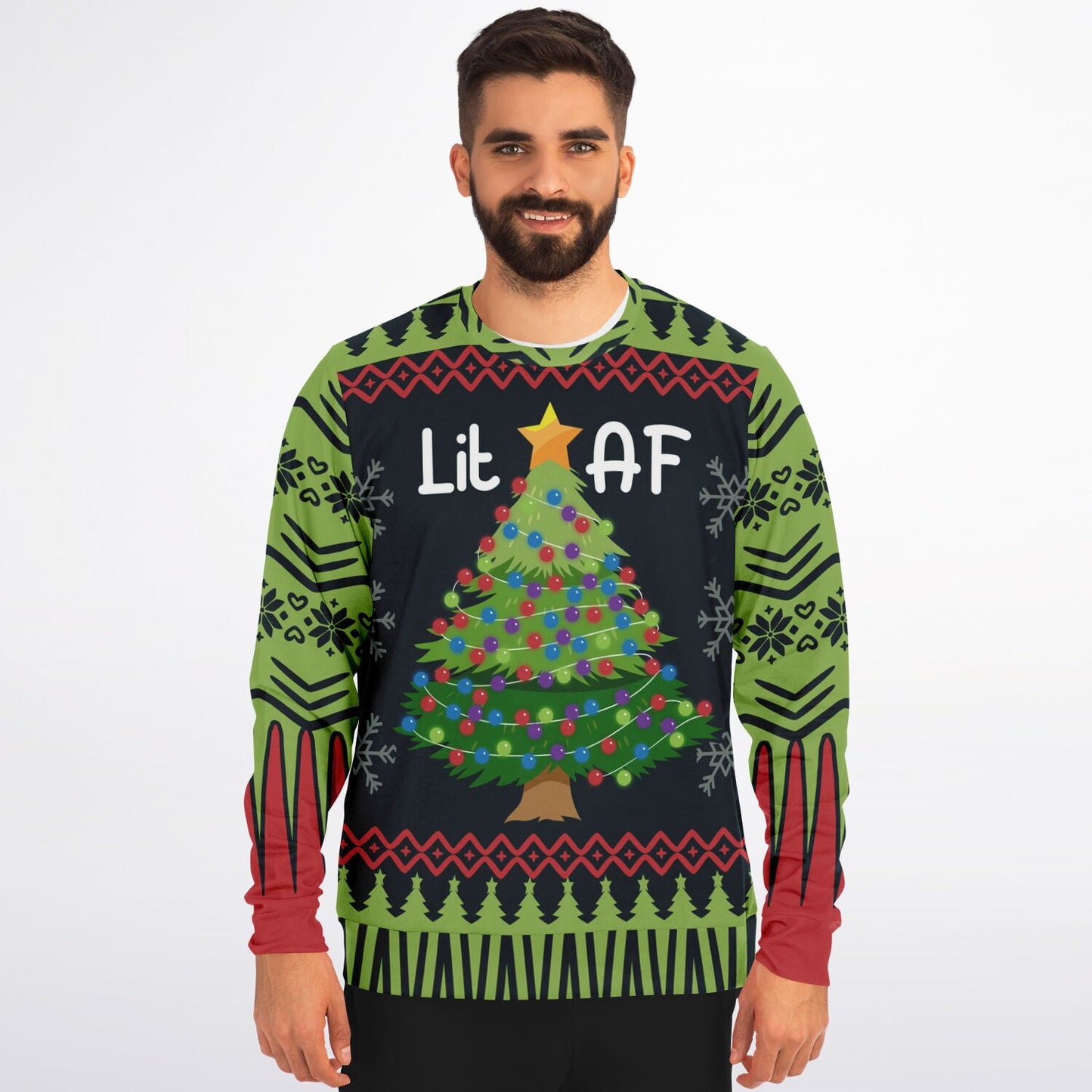 Lit AF Christmas Tree Sweatshirt