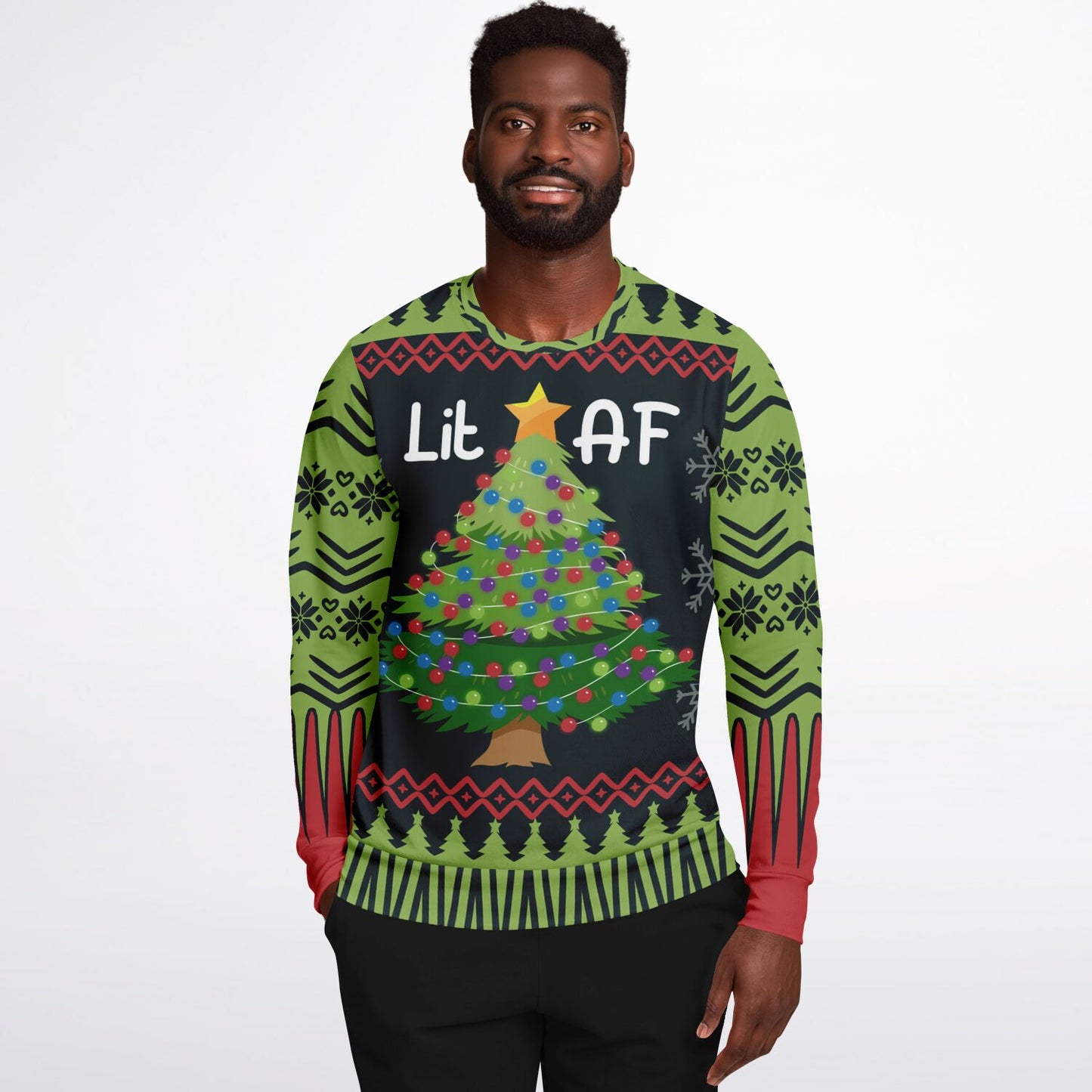 Lit AF Christmas Tree Sweatshirt